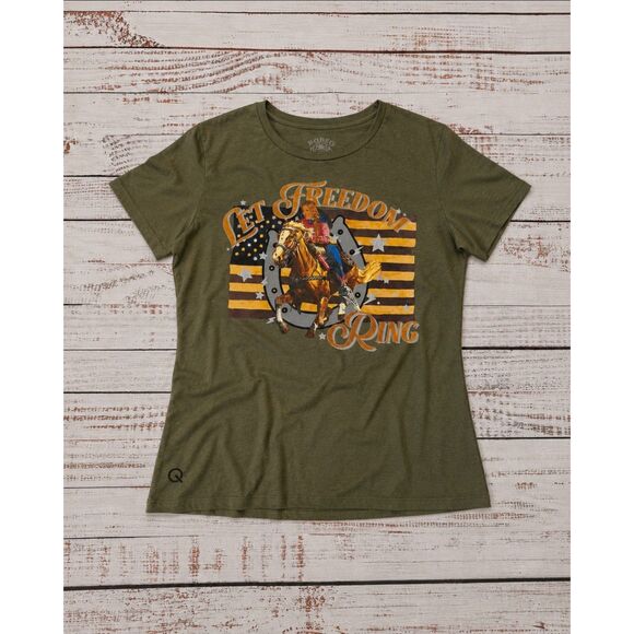 Rodeo Quincey Tops - Rodeo Quincey Let Freedom Ring TShirt XL Graphic Tee Western Country 100% Cotton
